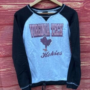 Virginia Tech VT Hokies Knights Apparel M Black Gray Sweatshirt